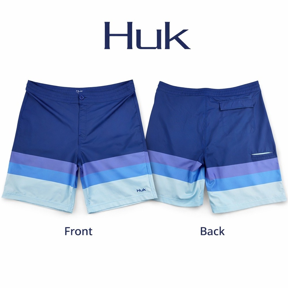HUK Mens Pursuit Pattern Boardshorts Quick-Dry Swimsuit Size‎ 42x9